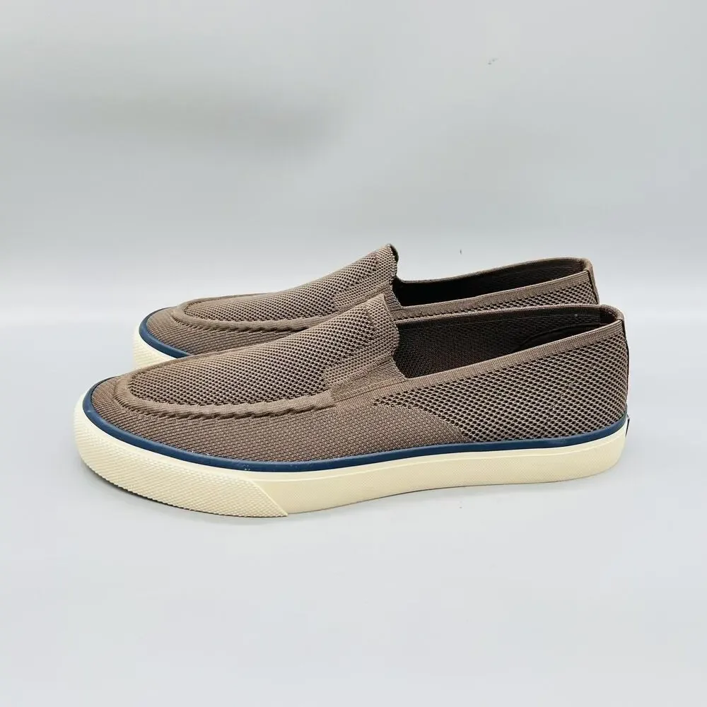 Sperry Shoes Mens 10 Brown Knit Mesh Fly Bridge Slip On Casual Sneakers Comfort